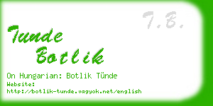 tunde botlik business card